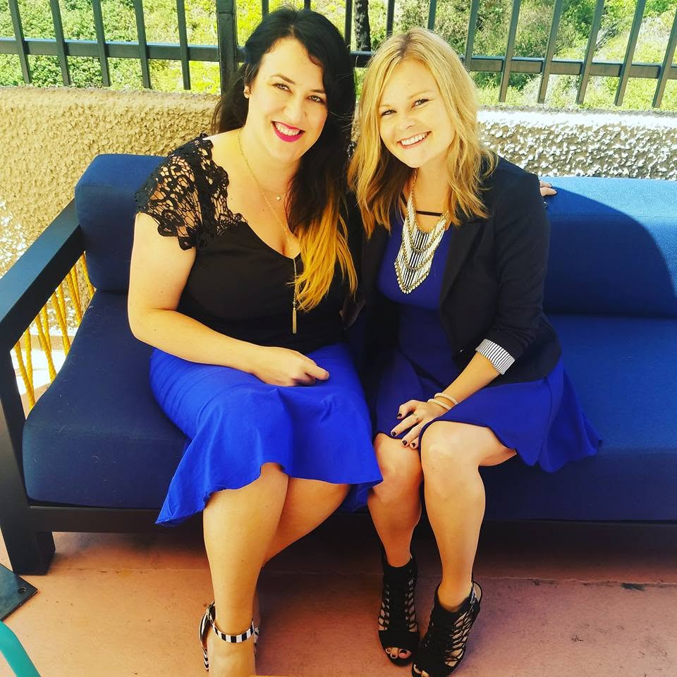 Kristina with a colleague