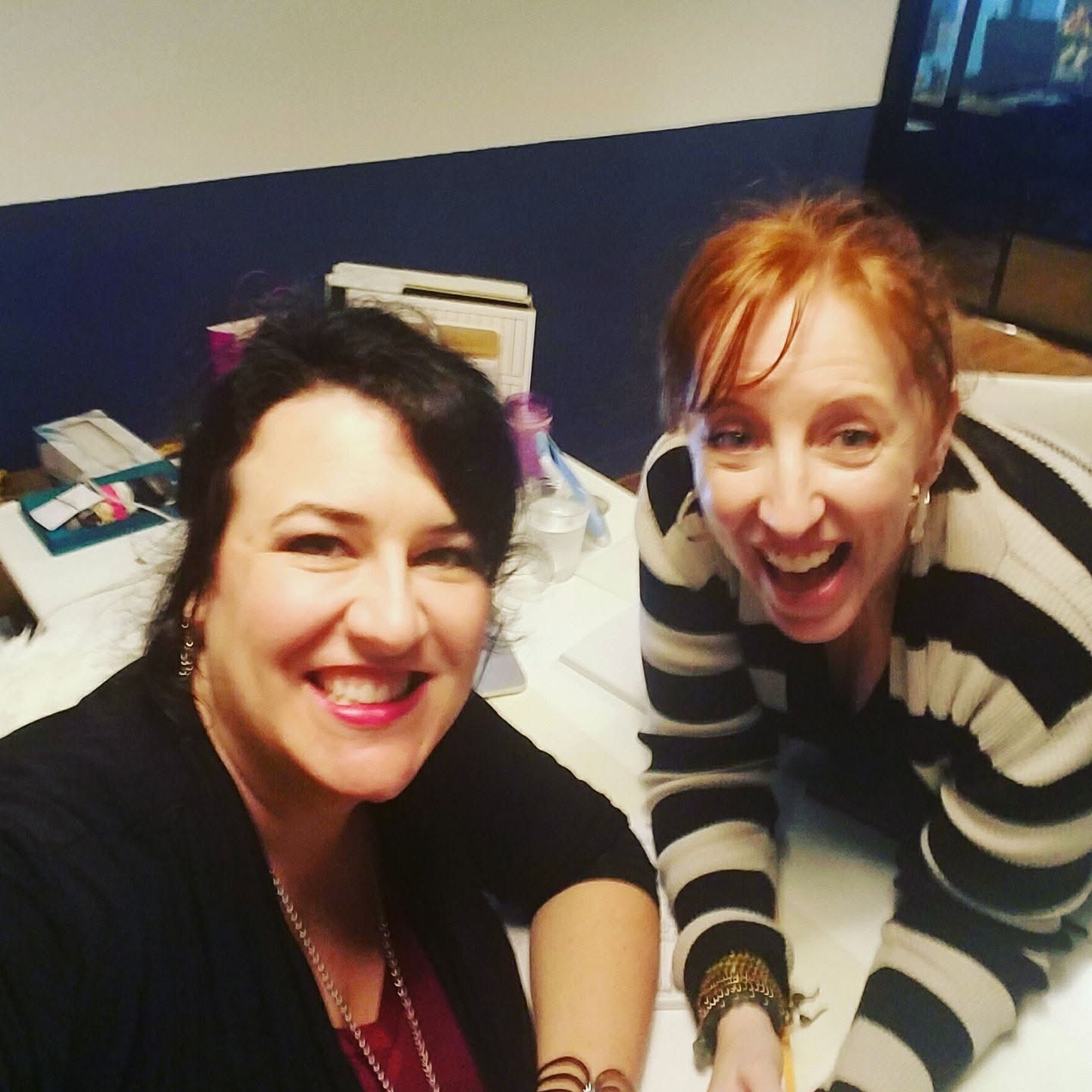 Kristina working with a client